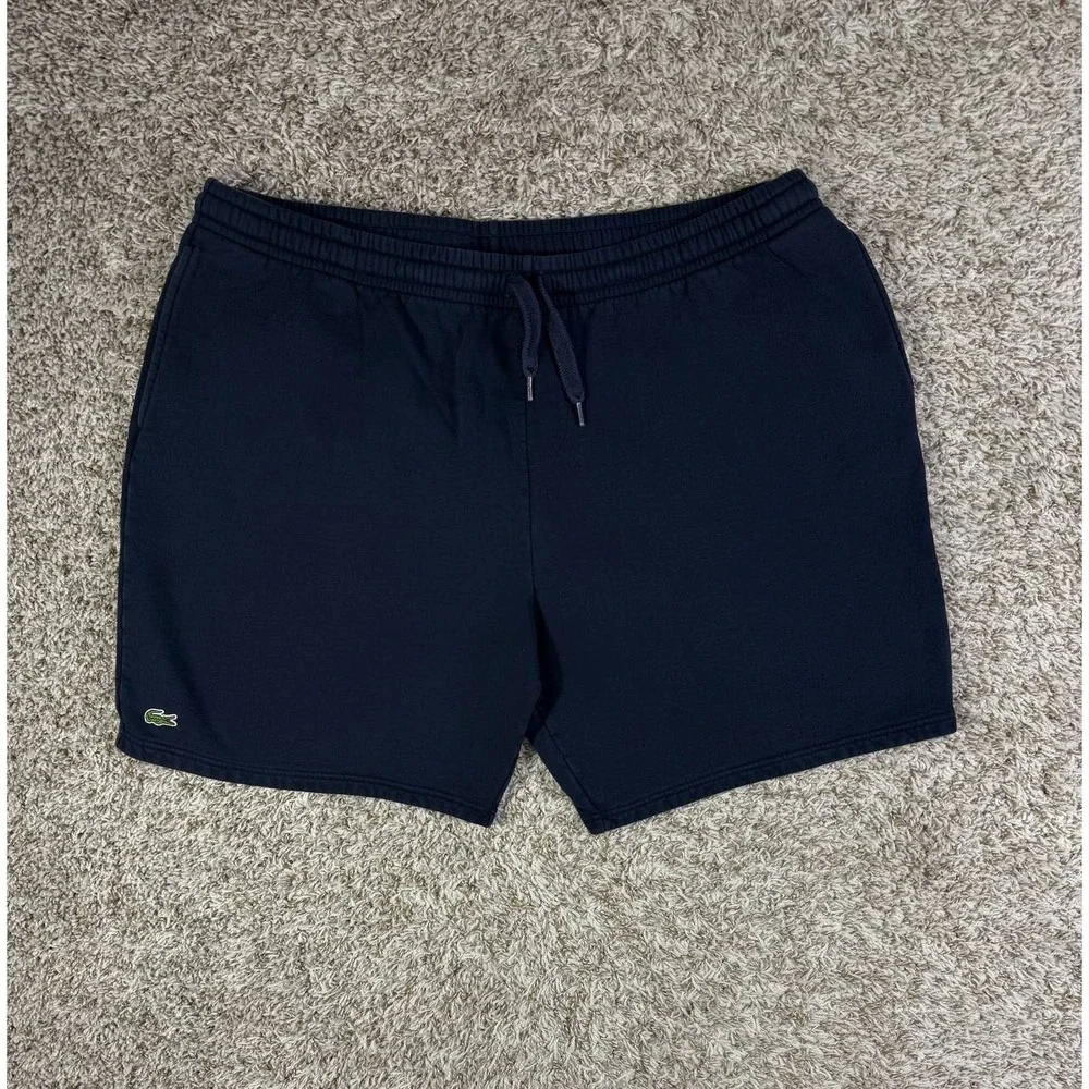Lacoste Sport Fleece Navy Sweat Shorts Men's Size 4XL